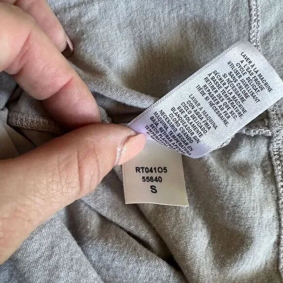 Splendid Classic V-Neck Tee Light Gray Short Sleeve Size S - Picture 7 of 9